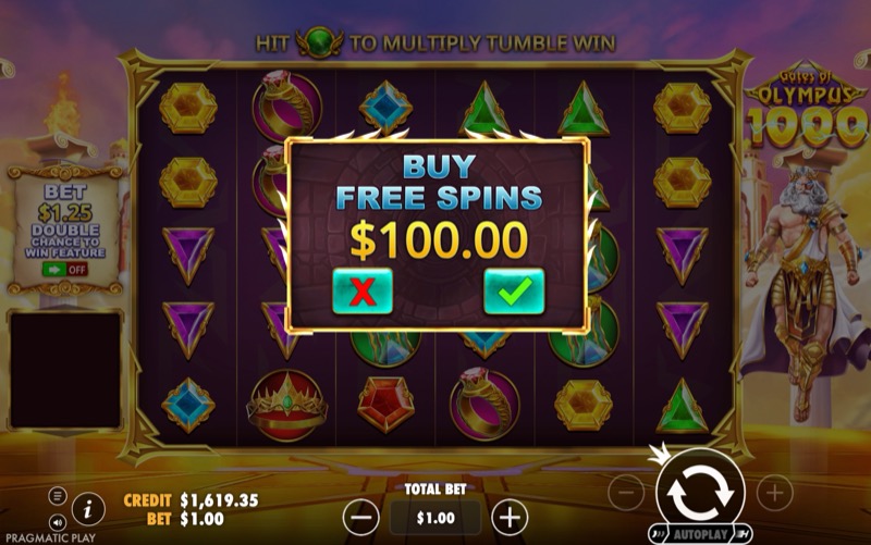 Gates of Olympus 1000 — bonus buy feature