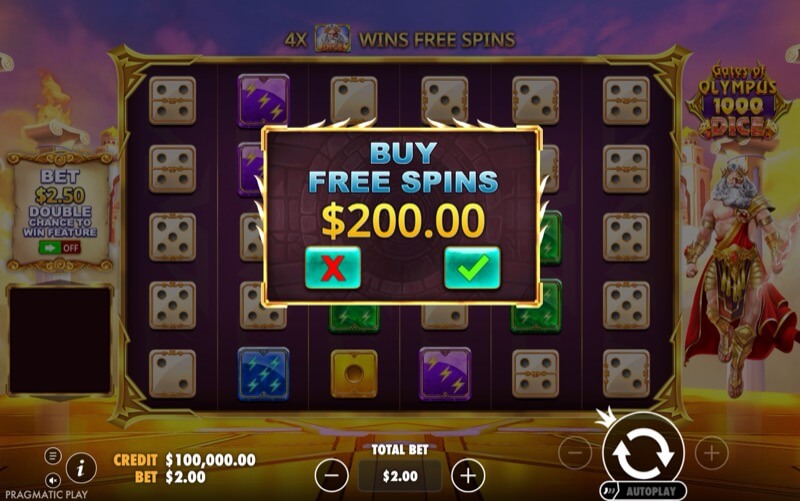 Gates of Olympus 1000 Dice — bonus buy feature