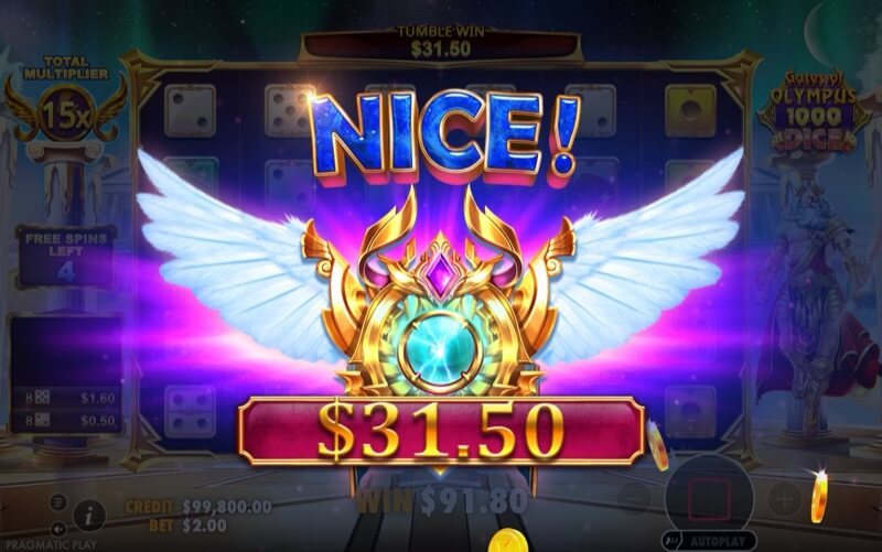 Gates of Olympus 1000 Dice — winning combination