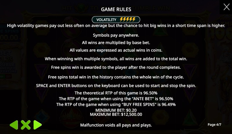 Gates of Olympus 1000 — volatility rating and game info