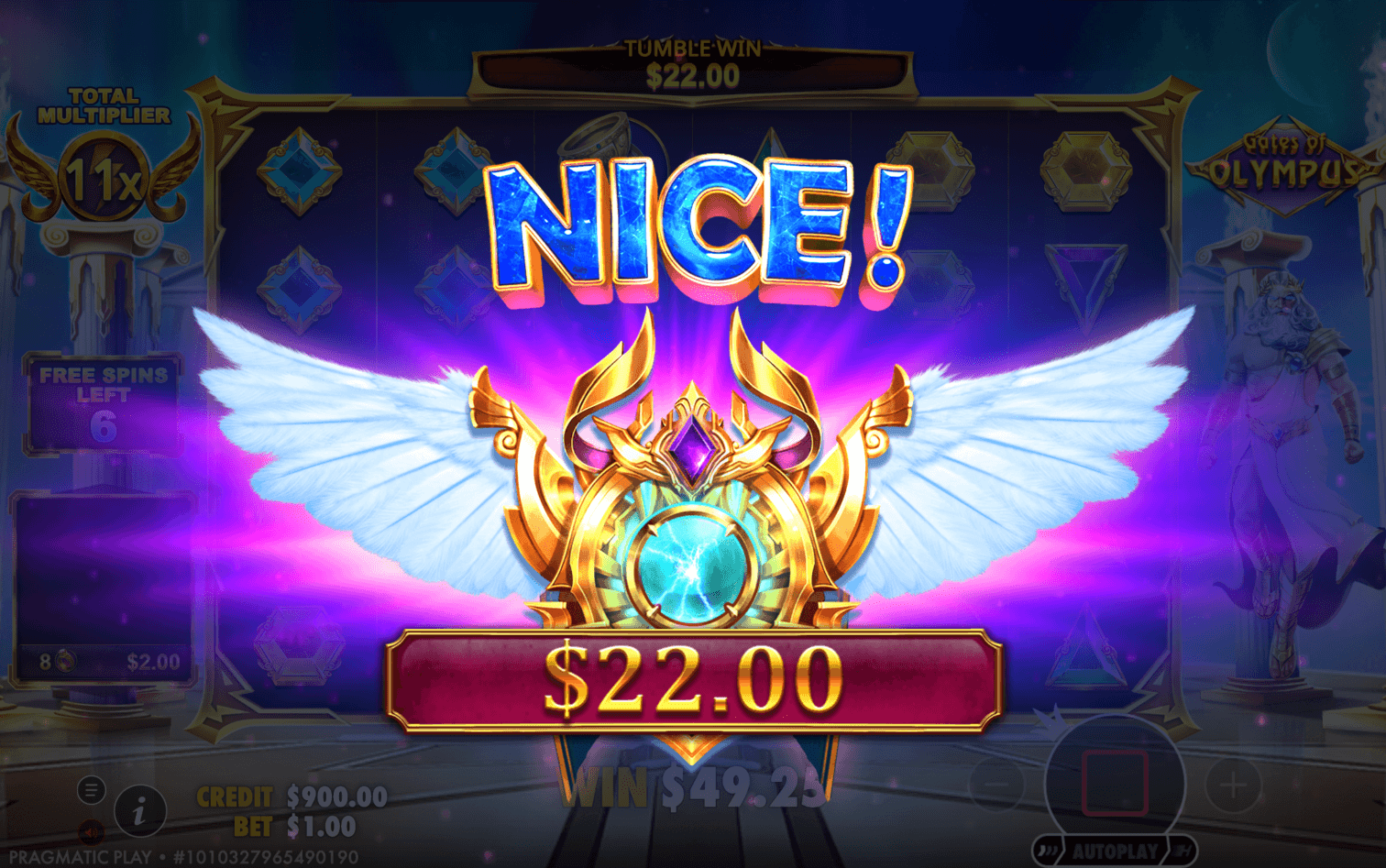 Gates of Olympus — winning combination