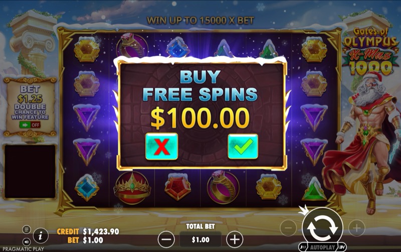 Gates of Olympus Xmas 1000 — bonus buy feature